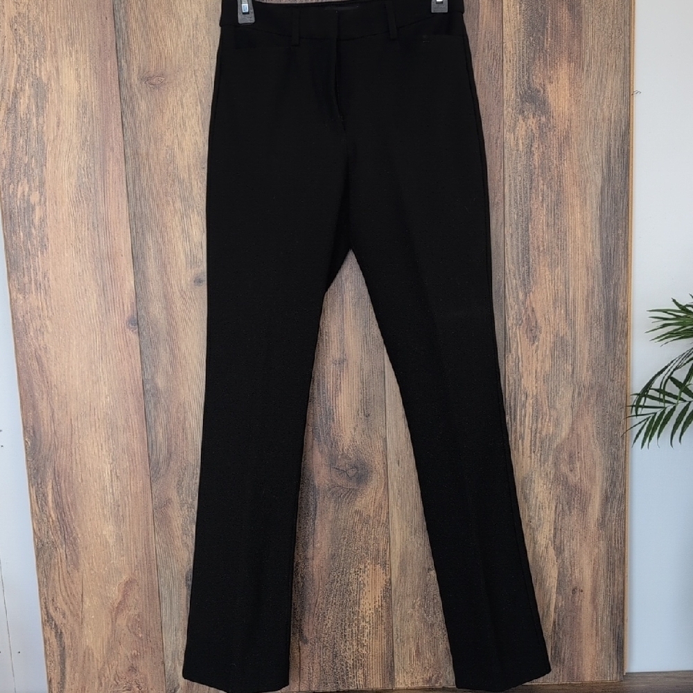 Express Sleek Columnist Boot Cut High Rise Black Slacks Pants 28 607B